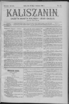 Kaliszanin : gazeta miasta Kalisza i jego okolic