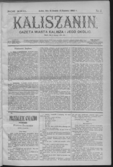 Kaliszanin : gazeta miasta Kalisza i jego okolic