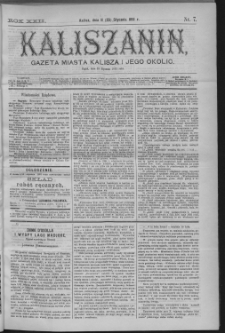 Kaliszanin : gazeta miasta Kalisza i jego okolic