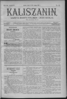 Kaliszanin : gazeta miasta Kalisza i jego okolic