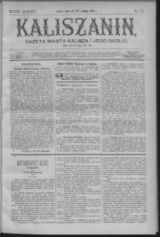 Kaliszanin : gazeta miasta Kalisza i jego okolic