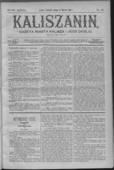 Kaliszanin : gazeta miasta Kalisza i jego okolic