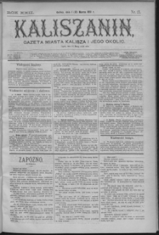 Kaliszanin : gazeta miasta Kalisza i jego okolic