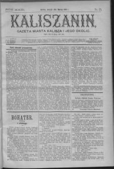 Kaliszanin : gazeta miasta Kalisza i jego okolic