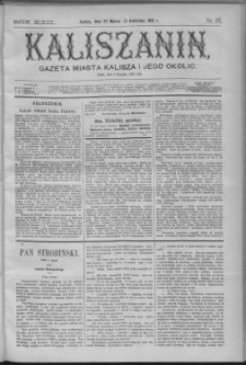 Kaliszanin : gazeta miasta Kalisza i jego okolic