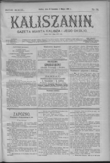 Kaliszanin : gazeta miasta Kalisza i jego okolic