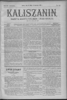 Kaliszanin : gazeta miasta Kalisza i jego okolic