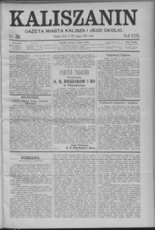 Kaliszanin : gazeta miasta Kalisza i jego okolic