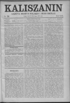 Kaliszanin : gazeta miasta Kalisza i jego okolic