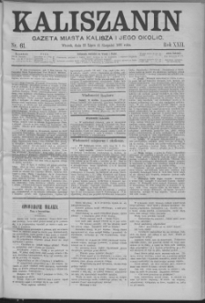 Kaliszanin : gazeta miasta Kalisza i jego okolic