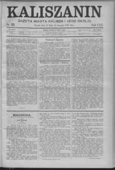 Kaliszanin : gazeta miasta Kalisza i jego okolic