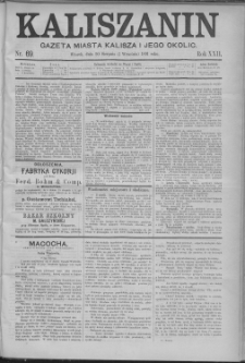 Kaliszanin : gazeta miasta Kalisza i jego okolic