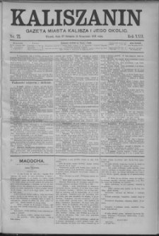 Kaliszanin : gazeta miasta Kalisza i jego okolic