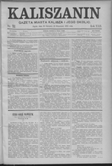 Kaliszanin : gazeta miasta Kalisza i jego okolic