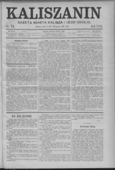 Kaliszanin : gazeta miasta Kalisza i jego okolic