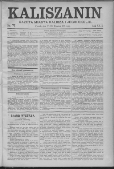 Kaliszanin : gazeta miasta Kalisza i jego okolic