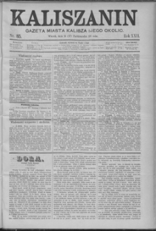 Kaliszanin : gazeta miasta Kalisza i jego okolic