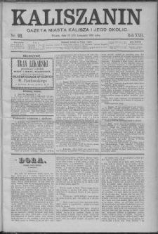 Kaliszanin : gazeta miasta Kalisza i jego okolic