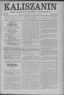 Kaliszanin : gazeta miasta Kalisza i jego okolic