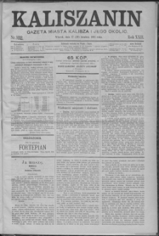 Kaliszanin : gazeta miasta Kalisza i jego okolic