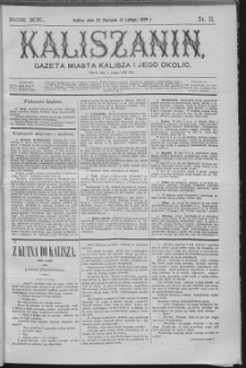 Kaliszanin : gazeta miasta Kalisza i jego okolic