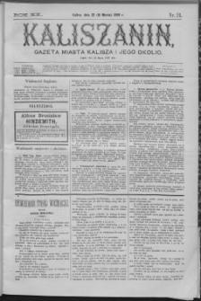 Kaliszanin : gazeta miasta Kalisza i jego okolic