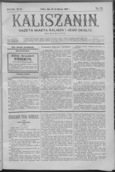 Kaliszanin : gazeta miasta Kalisza i jego okolic