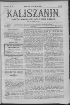 Kaliszanin : gazeta miasta Kalisza i jego okolic