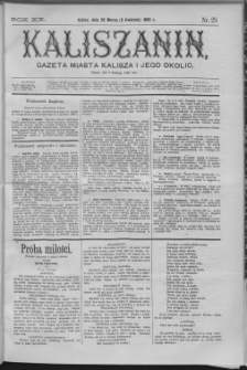 Kaliszanin : gazeta miasta Kalisza i jego okolic