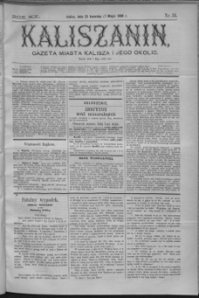 Kaliszanin : gazeta miasta Kalisza i jego okolic