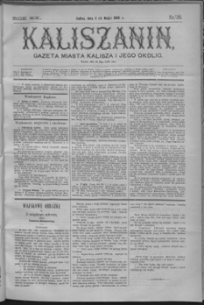 Kaliszanin : gazeta miasta Kalisza i jego okolic