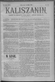 Kaliszanin : gazeta miasta Kalisza i jego okolic