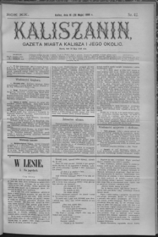 Kaliszanin : gazeta miasta Kalisza i jego okolic