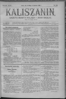 Kaliszanin : gazeta miasta Kalisza i jego okolic