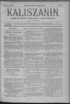 Kaliszanin : gazeta miasta Kalisza i jego okolic