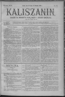 Kaliszanin : gazeta miasta Kalisza i jego okolic