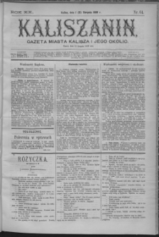 Kaliszanin : gazeta miasta Kalisza i jego okolic