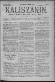 Kaliszanin : gazeta miasta Kalisza i jego okolic