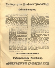 Beilage zum Gnesener Kreisblatt