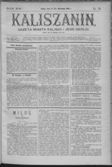 Kaliszanin : gazeta miasta Kalisza i jego okolic