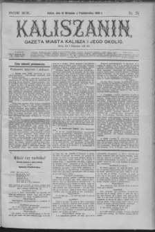 Kaliszanin : gazeta miasta Kalisza i jego okolic