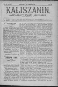 Kaliszanin : gazeta miasta Kalisza i jego okolic