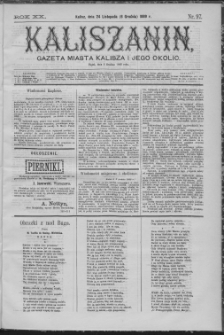 Kaliszanin : gazeta miasta Kalisza i jego okolic