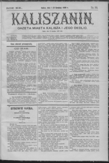 Kaliszanin : gazeta miasta Kalisza i jego okolic