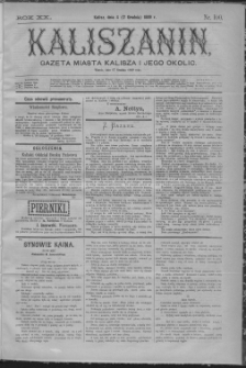Kaliszanin : gazeta miasta Kalisza i jego okolic