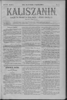 Kaliszanin : gazeta miasta Kalisza i jego okolic