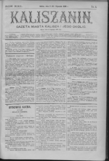 Kaliszanin : gazeta miasta Kalisza i jego okolic