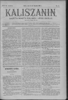 Kaliszanin : gazeta miasta Kalisza i jego okolic