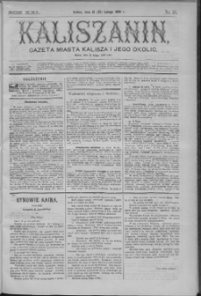 Kaliszanin : gazeta miasta Kalisza i jego okolic