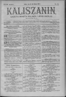 Kaliszanin : gazeta miasta Kalisza i jego okolic